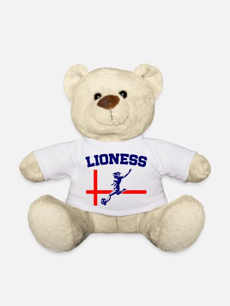England Football Women’s Champions Lionesses - Teddy Bear - white