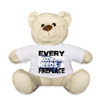 couper du bois amusant meilleure blague cadeau apprenti - Nounours - blanc - Devant