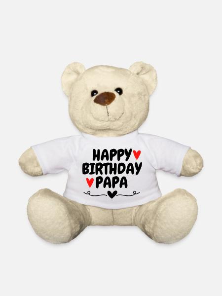 Happy Birthday Papa Geburtstag Lieblingsmensch - Teddy - Weiß