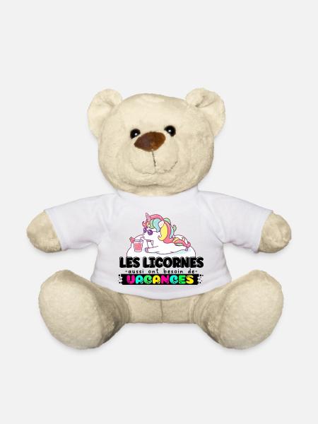 Les Licornes aussi ont besoin de Vacances - Nounours - blanc