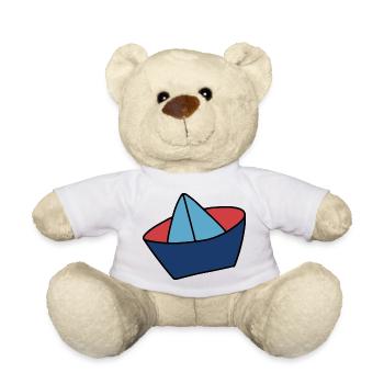 Matrosenmütze in maritimen Farben - Teddy - Weiß - Vorne