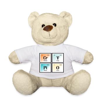 Crypto - Periodic Table of Elements - Teddy Bear - white - Front