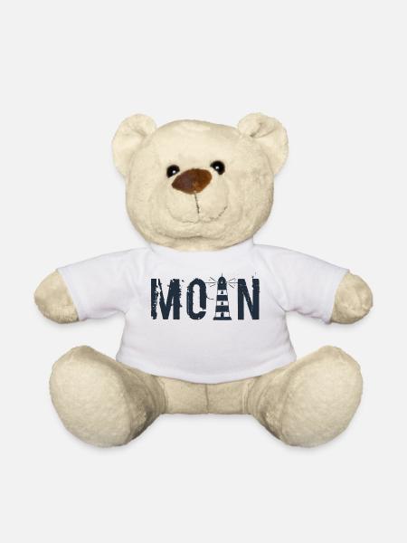 Moin - Leuchtturm - Teddy - Weiß