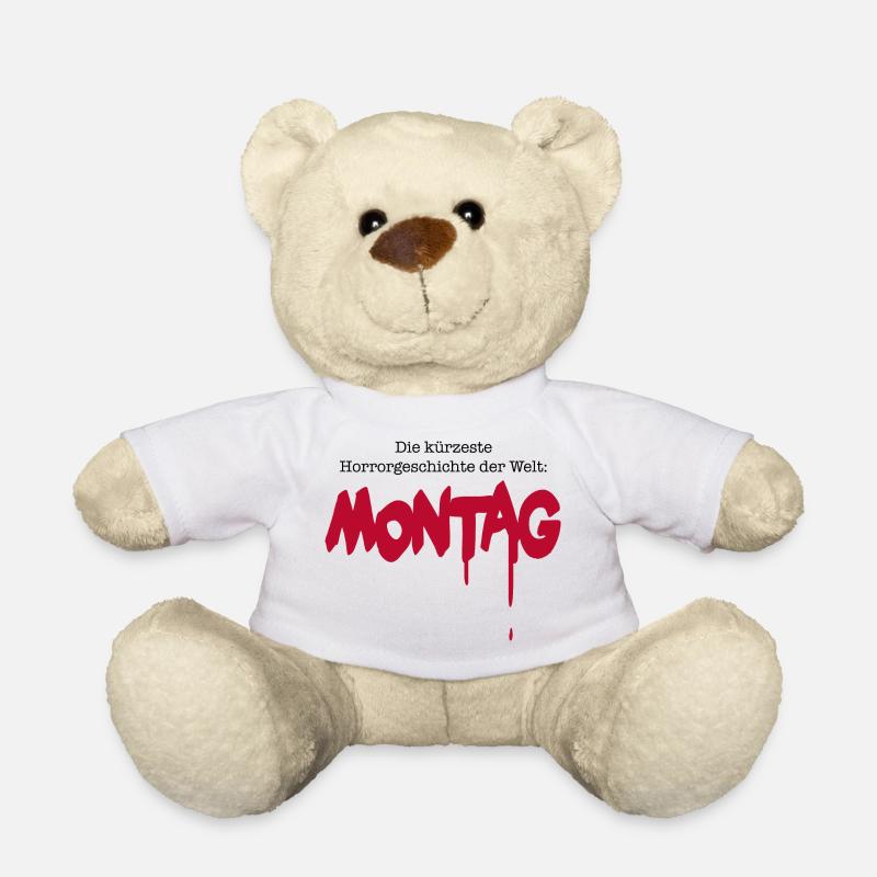 Wortwitz Montag Horrorwitz - Teddy - Weiß