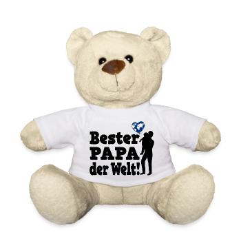 Beste Papa der Welt Lufballon - Teddy - Weiß - Vorne