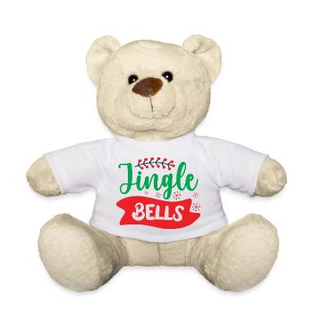 Jingle Bells - Weihnachtshumor - Teddy - Weiß - Vorne