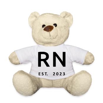 RN Est. 2023 Abschluss Registrierter Krankenpflegeschüler - Teddy - Weiß - Vorne
