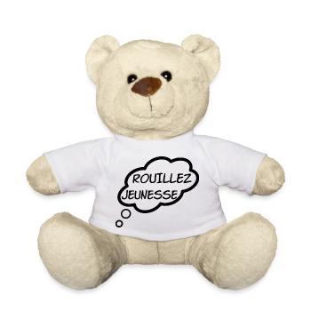 T-shirt Rouillez jeunesse - Nounours - blanc - Devant