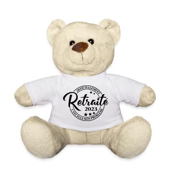 Officiellement Retraité 2023 C plus mon problème - Nounours - blanc - Devant