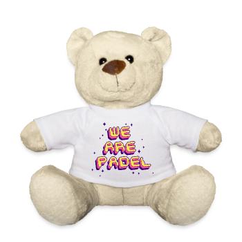 Padel - Gift for padel player - Teddy Bear - white - Front