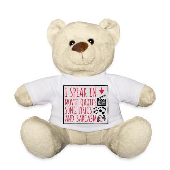parler des paroles et du sarcasme - Nounours - blanc - Devant