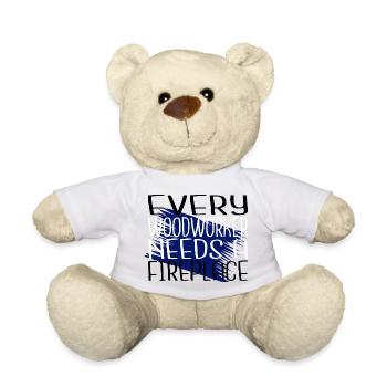 jokes tree job union carpenter woodworking sayings - Teddy Bear - white - Front