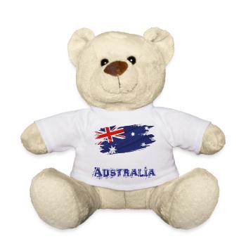 Flag Patriot Gift Country Flag Australie - Nounours - blanc - Devant