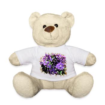 prairie de fleurs pourpres - Nounours - blanc - Devant