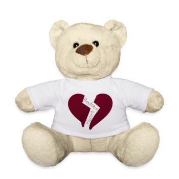 gebrochenes Herz - Teddy - Weiß - Vorne
