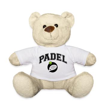 Padel - Cadeau pour joueurs de padel - Nounours - blanc - Devant