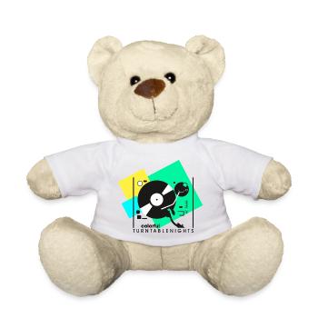platines colorées1 - Nounours - blanc - Devant