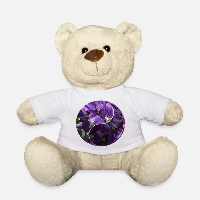 Flowers yin yang - Teddy Bear - white