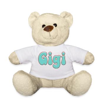 Name Mädchen Gigi Retro Name Gigi Paar - Teddy - Weiß - Vorne