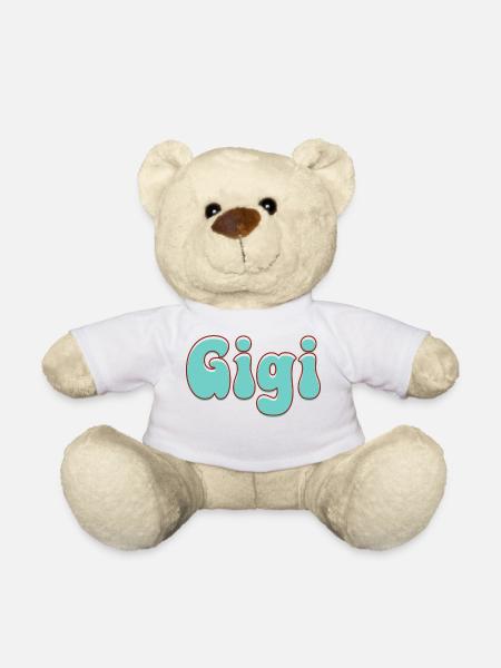 Name Mädchen Gigi Retro Name Gigi Paar - Teddy - Weiß
