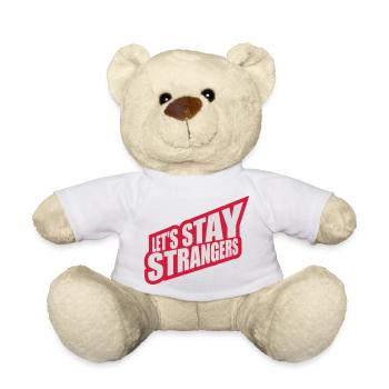 Citation Restons Strangers - Nounours - blanc - Devant