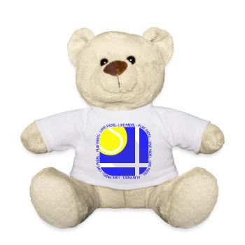 Padel - Cadeau pour joueurs de padel - Nounours - blanc - Devant