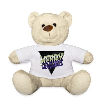 cottondrawstringbag dinosaure tshirt paroles - Nounours - blanc - Devant