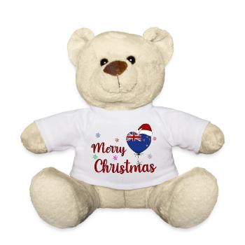 Merry Christmas New Zealand - Teddy - Weiß - Vorne