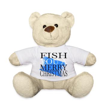 Bodybuilder Animals Barbecuing Bedroom - Teddy Bear - white - Front