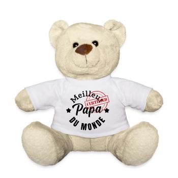 Certifié meilleur papa - Nounours - blanc - Devant