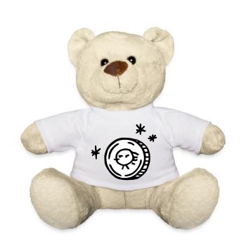 money coins - Nounours - blanc - Devant