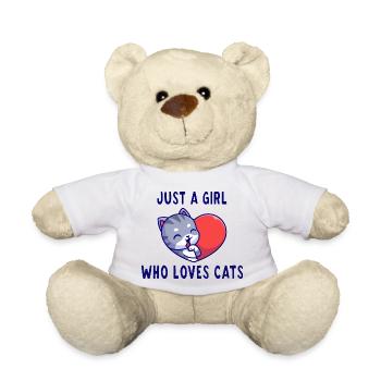 Just a girl who loves mon amour de chat - Nounours - blanc - Devant