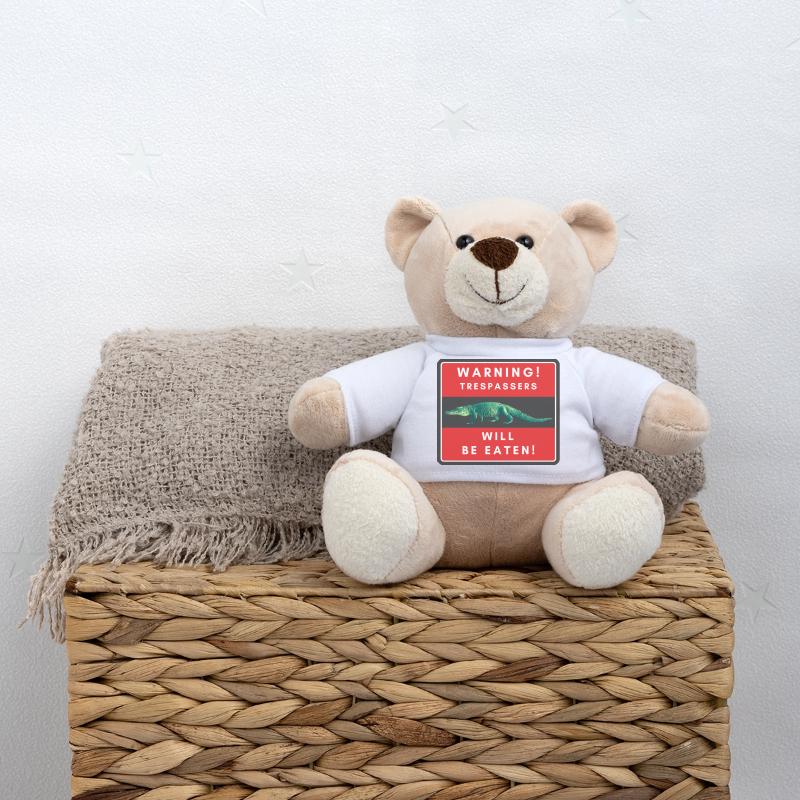 Warnung Eindringlinge werden gegessen Teddy