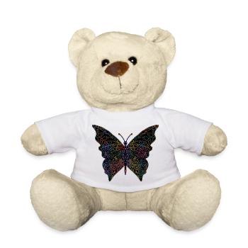 Bunter Schmetterling - Teddy - Weiß - Vorne