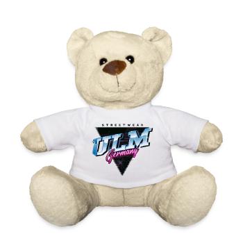 Ulm Deutschland Stadt Skyline Vintage Retro Neon - Teddy - Weiß - Vorne