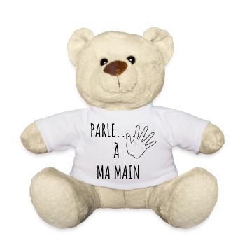 parle à ma main - Nounours - blanc - Devant