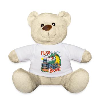 Feeding the beast - Teddy Bear - white - Front