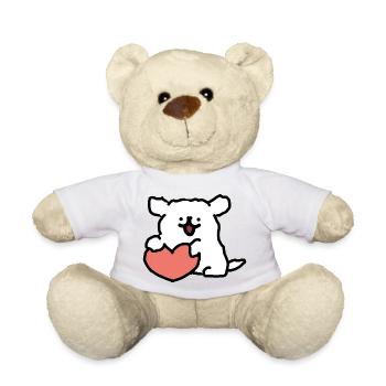 Happy Maltese - Teddy Bear - white - Front