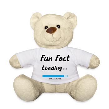Lustige Fakten laden, lustige Sprüche - Teddy - Weiß - Vorne