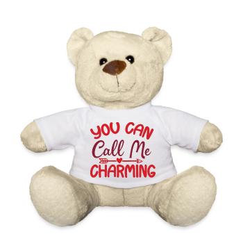 You Can Call Me Charming - Teddy Bear - white - Front