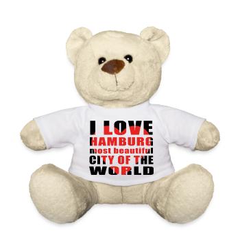 I Love Hamburg | Hamburg my city - Teddy Bear - white - Front