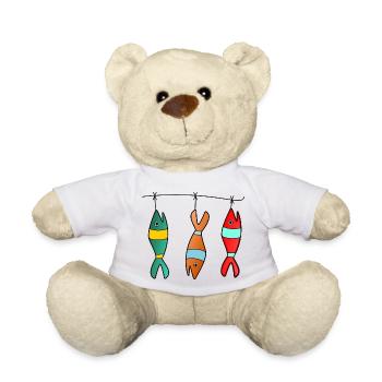 SARDINE. FISCH. APRILSCHERZ. OSTERN. OZEAN - Teddy - Weiß - Vorne