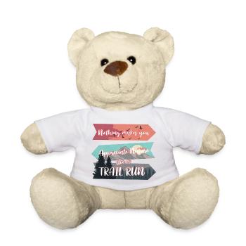 Trail Runner Running Jogging Jogger I Gift - Nounours - blanc - Devant