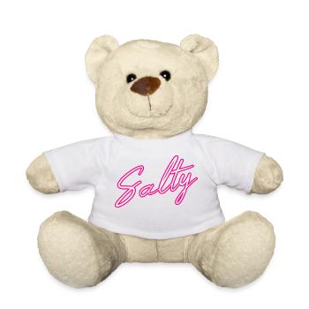 Salty Salzig Schriftzug für Frauen und Männer - Teddy - Weiß - Vorne