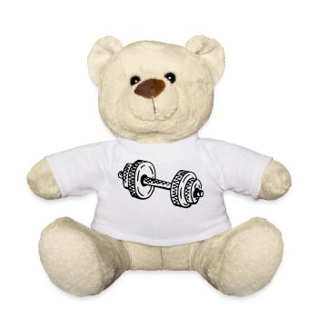 Hantel Fitness Krafttraining Gewichtheben - Teddy - Weiß - Vorne