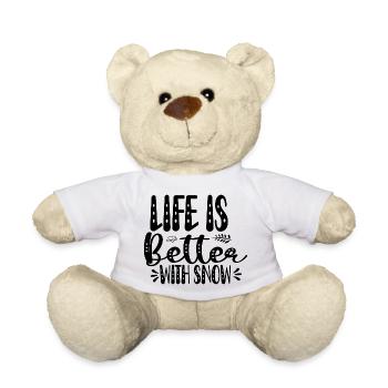 Life Is Better With Snow - Teddy Bear - white - Front