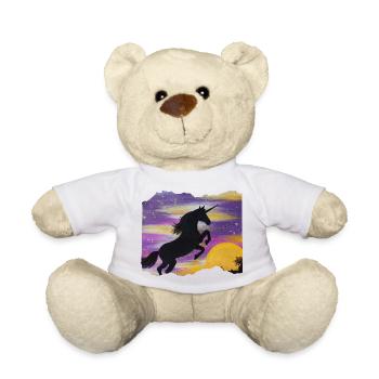 UnicornKraft in the sunset - Sonja Ariel - Teddy Bear - white - Front