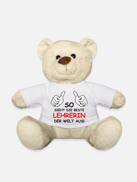 Beste Lehrerin der Welt - Teddy - Weiß