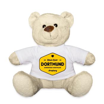 Dortmund JauneLogo de la ville noire - Nounours - blanc - Devant