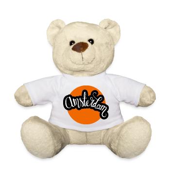 Amsterdam orange hollandais T-shirt - Nounours - blanc - Devant